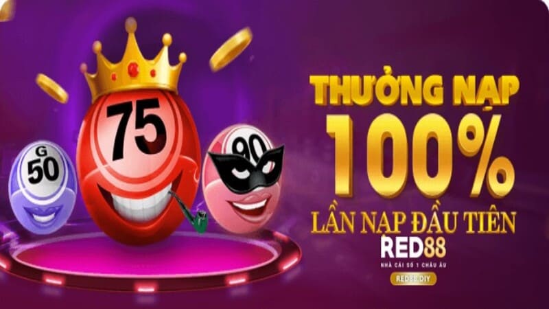 Red88 thưởng 100% lần nạp đầu 